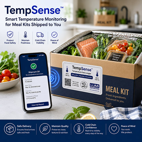 TempSense Temperature Data Logger for Meal Kits TempSense Temperature Data Logger for Meal Kits